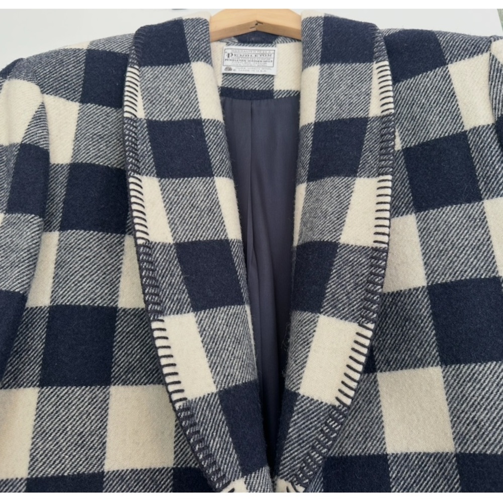 Vintage Pendleton Virgin Wool Buffalo Plaid Blazer. Size:10. Excellent condition - Picture 3 of 12